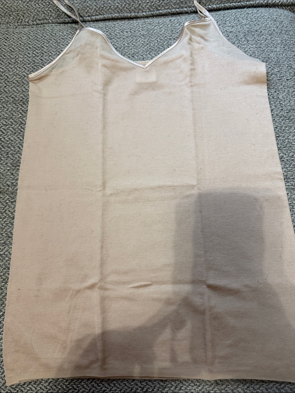 Hanro Light Nude Slip Chemise with V-Neck Camisole